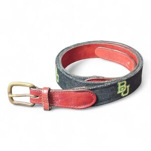 Smathers & Branson Men's 40 Baylor University Bears BU Needlepoint Belt